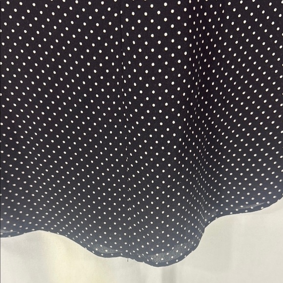 A.L.C. Black White Polka Dot Long Sleeve Blouse Sz 0 - Picture 9 of 10
